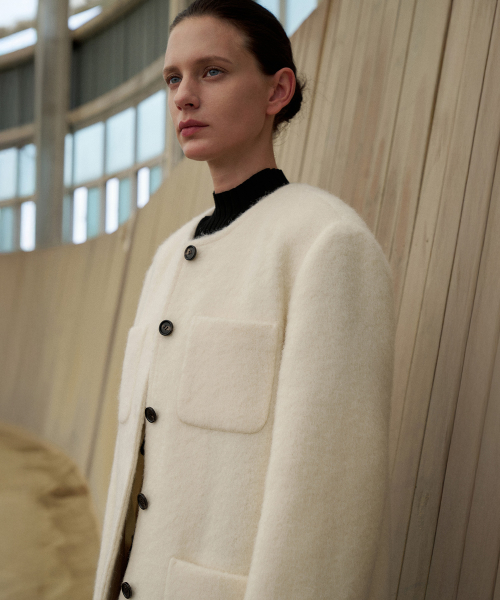 Alpaca Round Half Jacket[LMBFWI25JK107]-2color