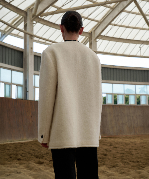Alpaca Round Half Jacket[LMBFWI25JK107]-2color