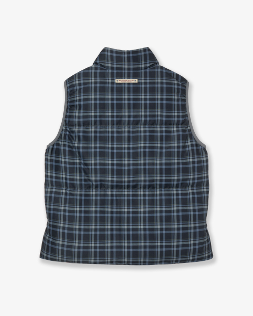 CHECK PADDED VEST [BLUE]