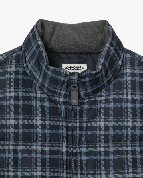 CHECK PADDED VEST [BLUE]