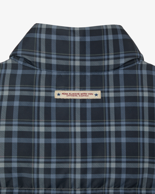 CHECK PADDED VEST [BLUE]