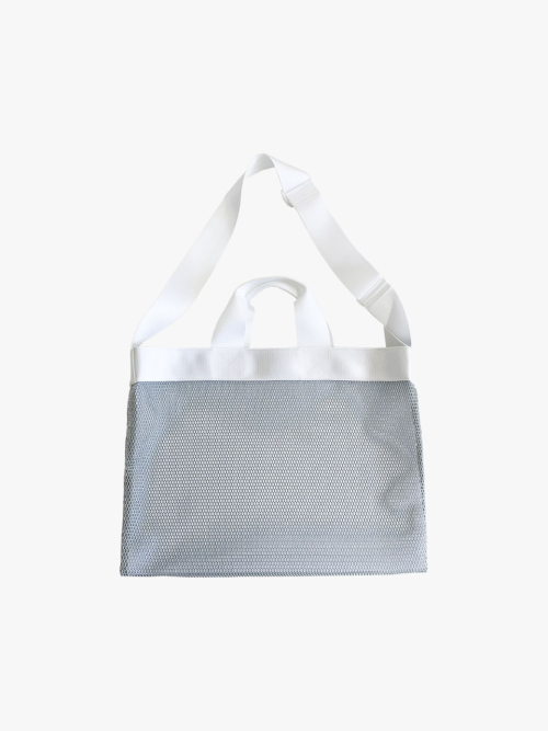Tri / Mesh Layered cross bag / White
