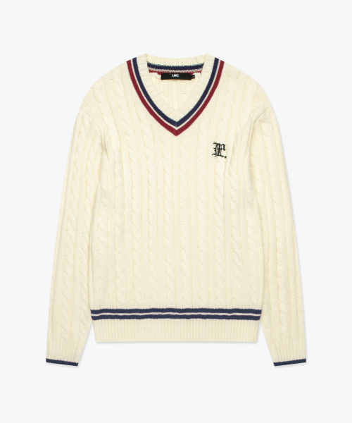 GOTHIC CABLE TENNIS KNIT ivory