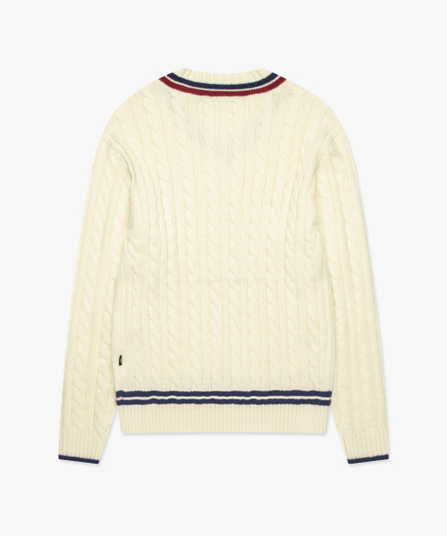 GOTHIC CABLE TENNIS KNIT ivory