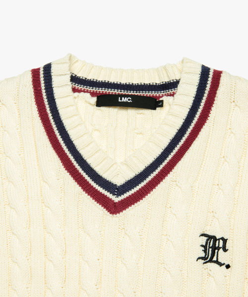 GOTHIC CABLE TENNIS KNIT ivory