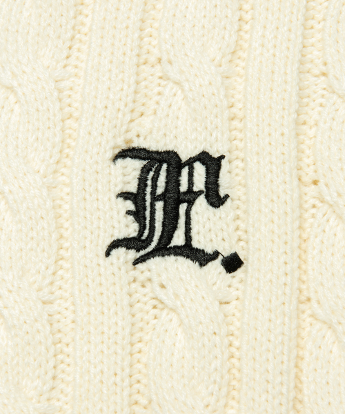 GOTHIC CABLE TENNIS KNIT ivory