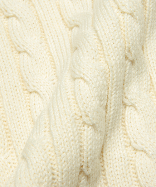 GOTHIC CABLE TENNIS KNIT ivory