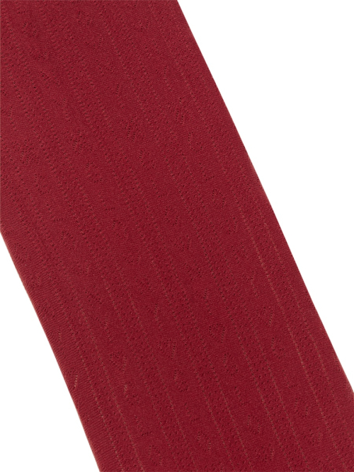 MONOGRAM PUNCH TIGHTS (RED)