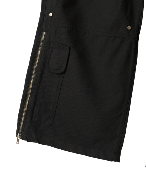 Lowrise Washed Curve Cargo Pants - BLACK