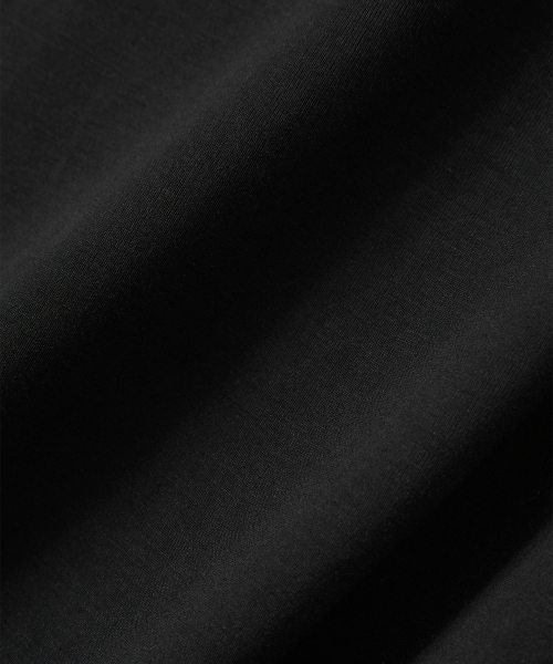 Overlay Drape Long Sleeve Tee - BLACK
