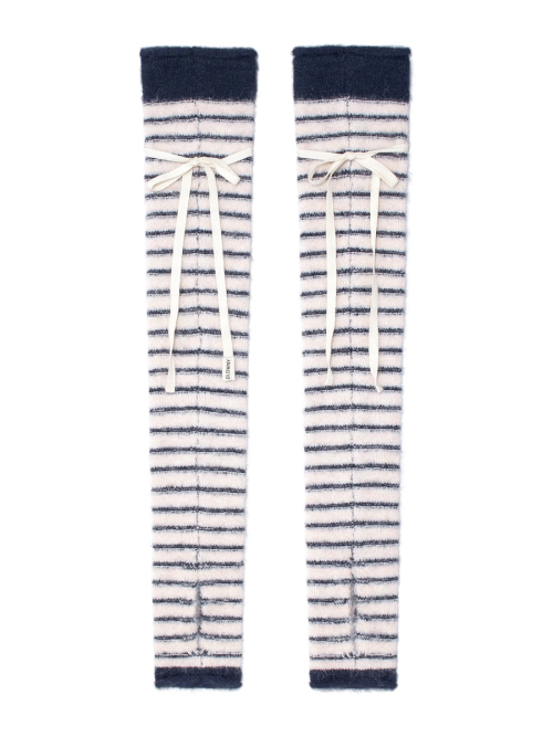 SUNDAE STRIPE KNIT WARMER (NAVY)