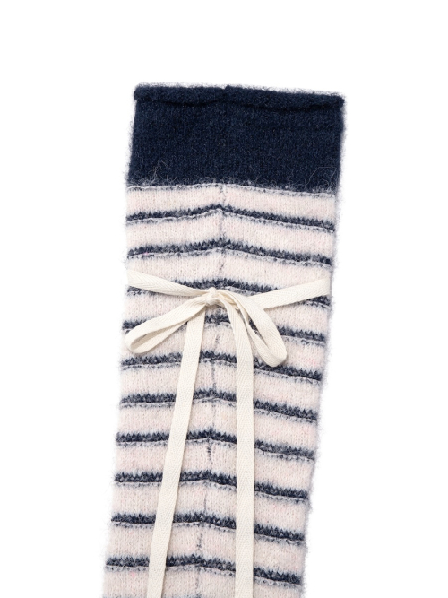 SUNDAE STRIPE KNIT WARMER (NAVY)