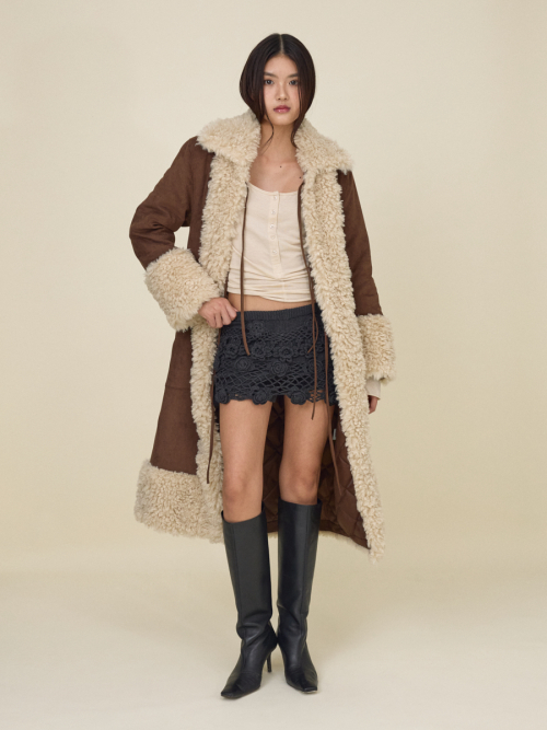 OLSEN FUR COAT (BROWN)