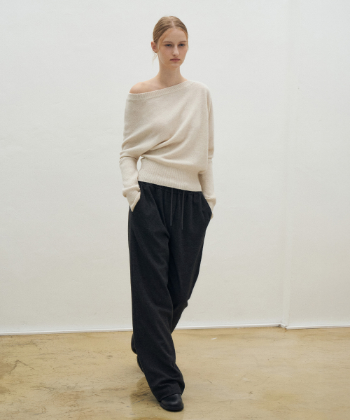 Wool Banding String Pants[LMBEWIPT503]-2color
