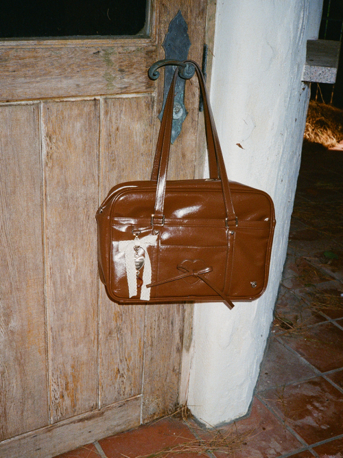 Classic ribbon school bag_vintage brown