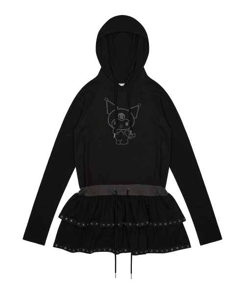 [KUROMI] LAYERED DRESS(BLACK)