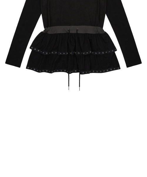 [KUROMI] LAYERED DRESS(BLACK)