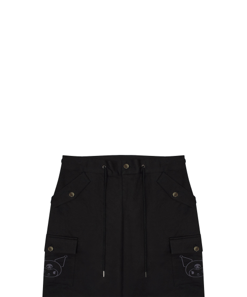 [KUROMI] WIDE COTTON PANTS(BLACK)