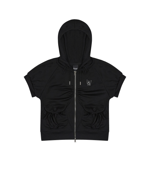 [KUROMI] HOODED ZIPUP(BLACK)