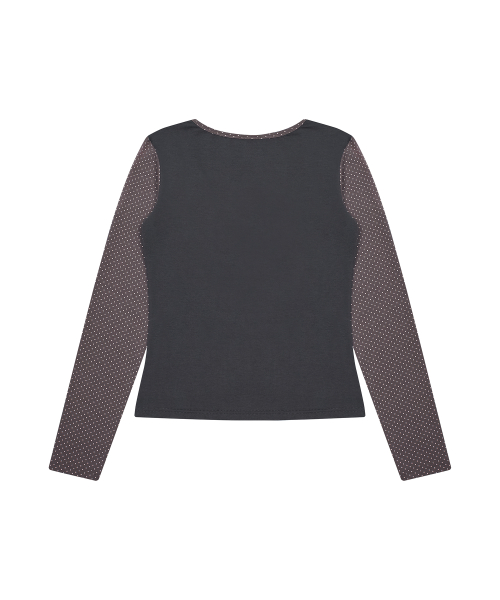 [MY MELODY] LONG SLEEVE TEE(CHARCOAL)