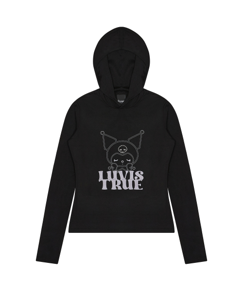 [KUROMI] HOOD T-SHIRT(BLACK)