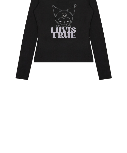 [KUROMI] HOOD T-SHIRT(BLACK)
