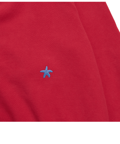 adult logo sweatshirts in cherry red