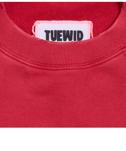adult logo sweatshirts in cherry red