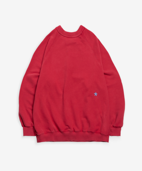 adult logo sweatshirts in cherry red