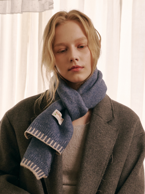Piano Knit Muffler (Blue)