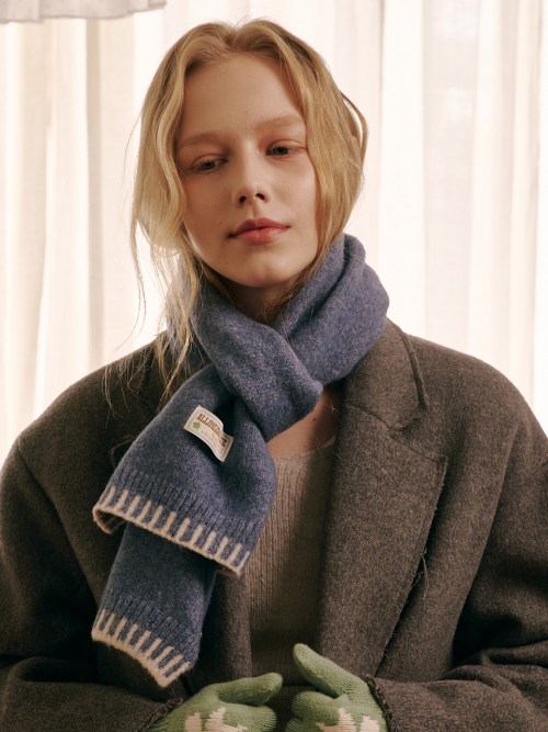 Piano Knit Muffler (Blue)