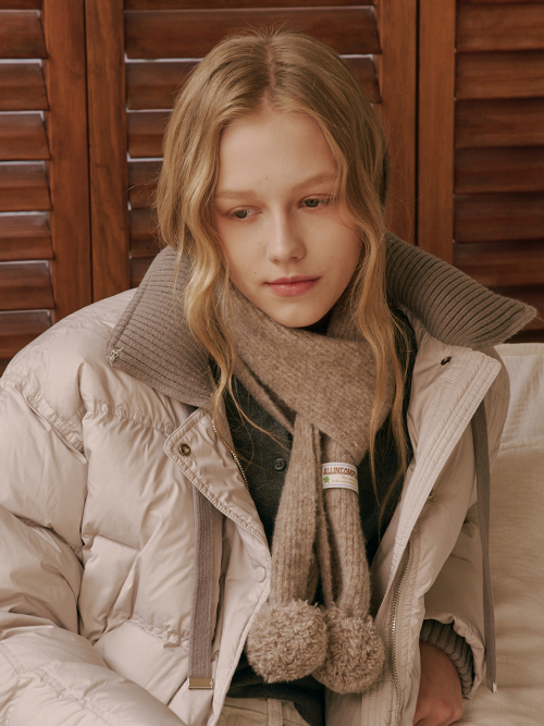 Marble Knit Mini Muffler (Oatmeal)