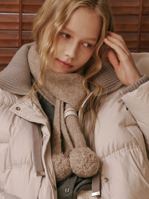 Marble Knit Mini Muffler (Oatmeal)