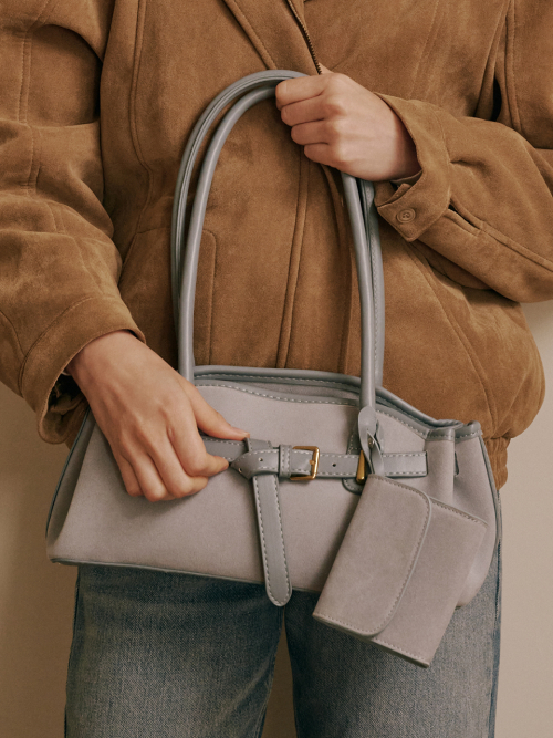 Lunar Suede Card Wallet (Sky Blue)