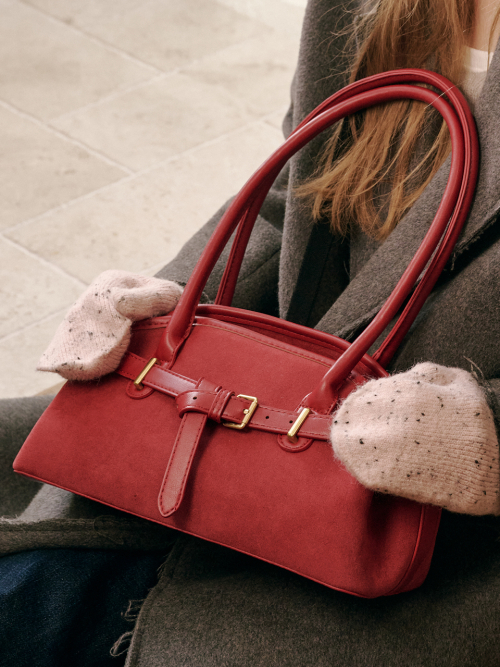 Luze Suede Bag (Red)
