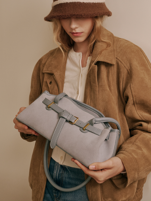 Luze Suede Bag (Sky Blue)