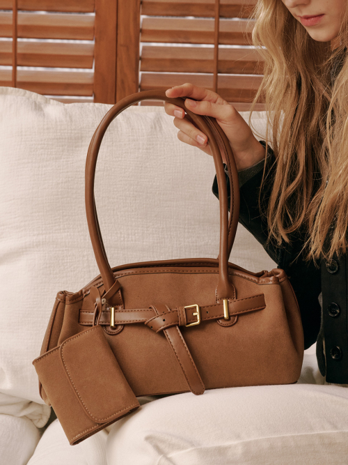 Luze Suede Bag (Camel)