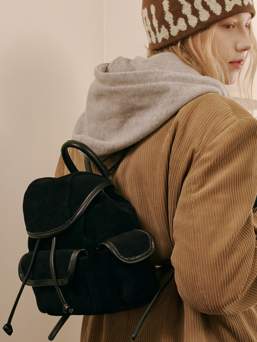 Nube Suede Mini Backpack (Black)