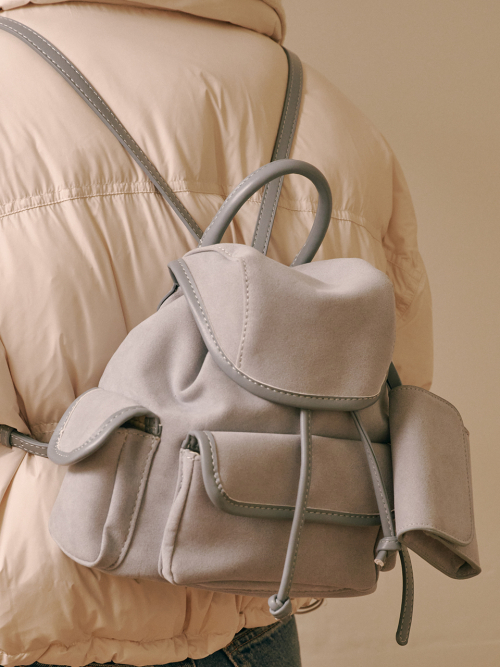 Nube Suede Mini Backpack (Sky Blue)