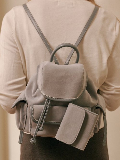 Nube Suede Mini Backpack (Sky Blue)