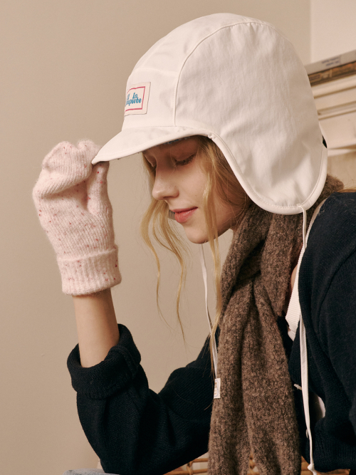 Sprinkle Teddy Reversible Trooper Hat (White)