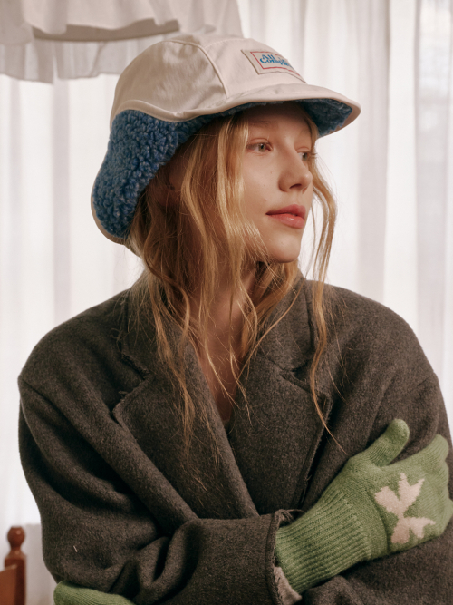 Sprinkle Teddy Reversible Trooper Hat (White)