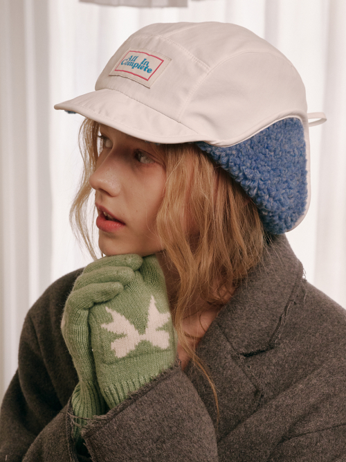 Sprinkle Teddy Reversible Trooper Hat (White)