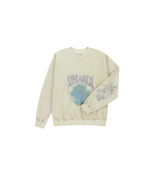 Super magical set-in fit sweatshirt in dust beige