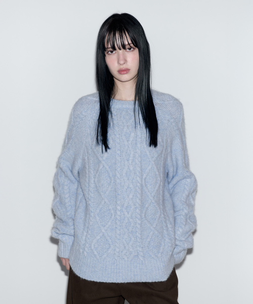 MOHAIR LOOSE FIT KNIT LIGHT BLUE