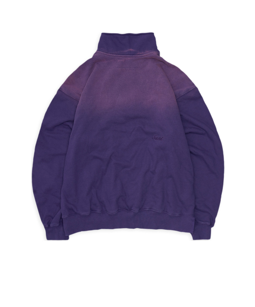 slouchy half-zip up in bleached purple