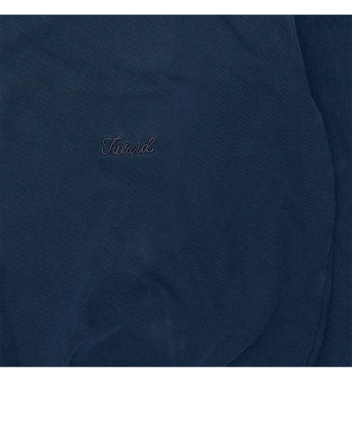 slouchy half-zip up in bleached navy