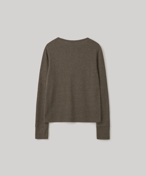 w. Waffle Henley Shirt (Mild brown)