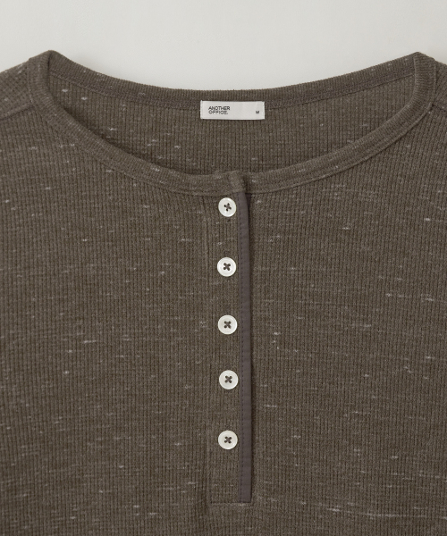 w. Waffle Henley Shirt (Mild brown)
