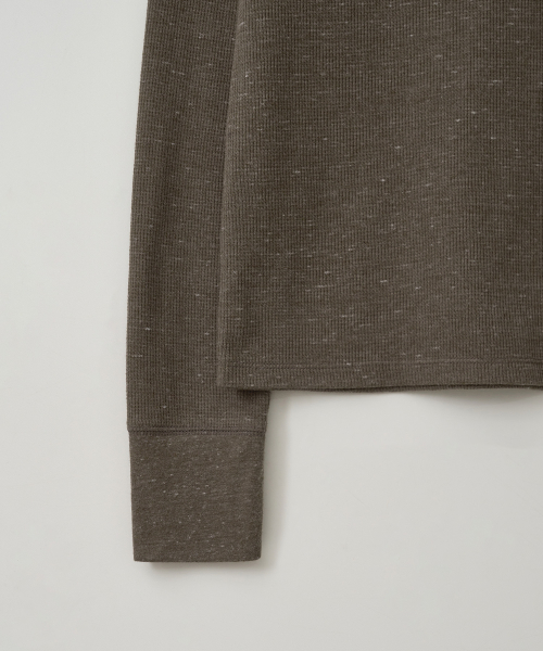 w. Waffle Henley Shirt (Mild brown)